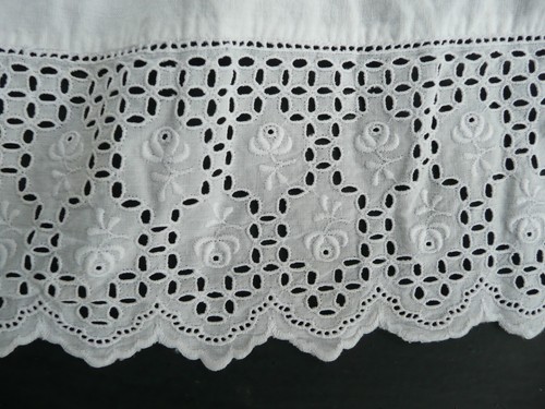 bas de jupon brodé en coton époque 1930 art-déco - Imagen 3 de 6