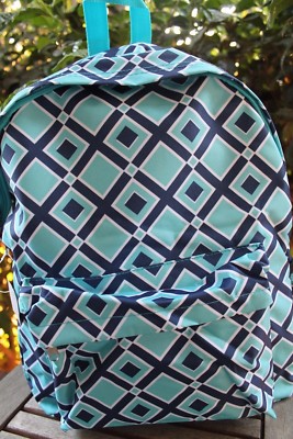 Full Size Blue Geometric BACKPACK School Campus Book Bag  display picture 2