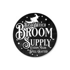 Basic Witch Broom Supply Halloween Metal Sign