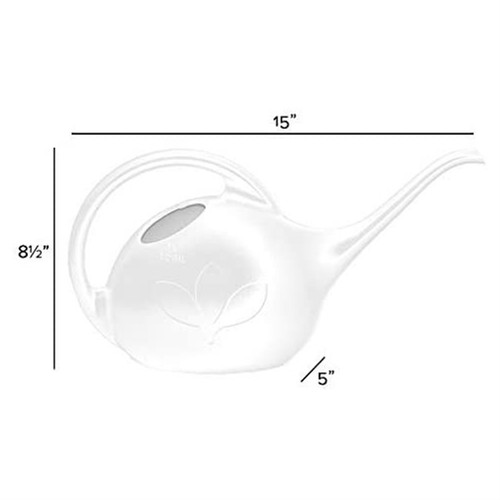 Novelty Indoor Plastic Long Spout Watering Can, Pearl, 0.5 Gallon (Pack of 2) - Picture 2 of 4