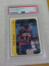 1986 Fleer Isiah Thomas Sticker basketball card #10 PSA graded 5