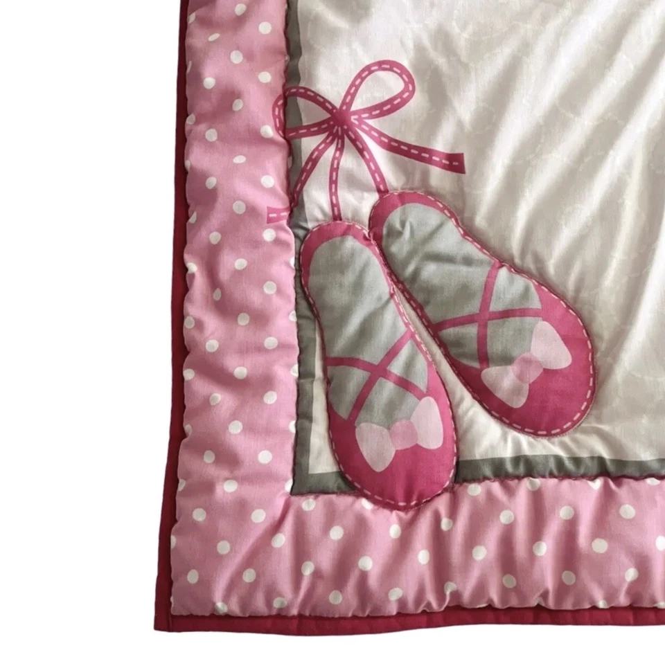 Manta con apliques de edredón Carters princesa bailarina mono cuna edredón RARO Foto 4 de 4