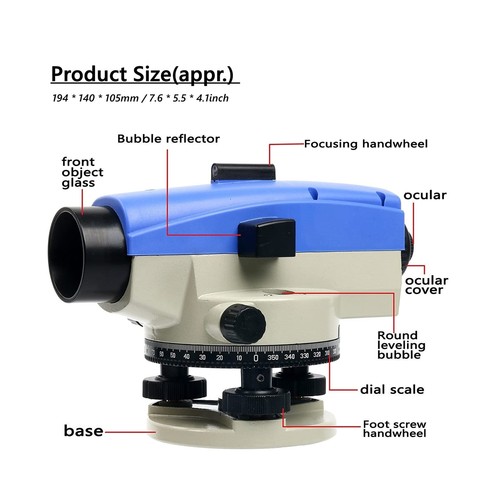 Automatic Level 32X Optical Transit Survey Auto Level High Precision Level Ga... - Picture 8 of 9