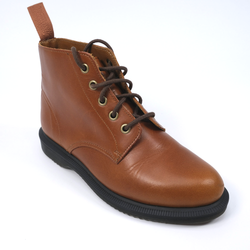Dr Martens Womens Emmeline Smooth Brown Leather Lace Up Ankle Boots UK 4