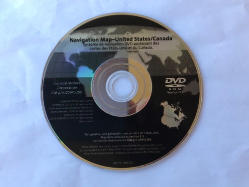 1 OEM GM GMC Chevrolet Buick Cadillac Navigation DVD disc Map 20945286 v 9.3 - 第 1/1 張圖片