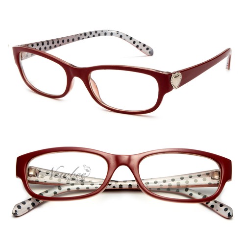 Moda Gafas de Lectura Forma de Corazón Logotipo Templo Estilo Clásico Marco - Imagen 3 de 3