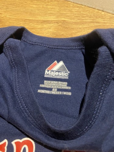 BOSTON RED SOCKS MLB BASEBALL BLUE BABY KIDS YOUTH JUMPER BODYSUIT - SIZE 6-9M - Picture 4 of 6