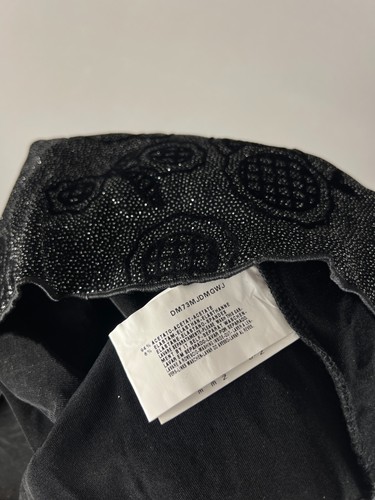 Armani Collezioni Blouse Top T-Shirt Short Sleeve Floral Pullover Silver Size 44 - Picture 13 of 14