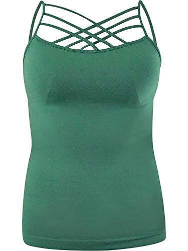 PLUS SIZE WOMENS GREEN SPAGHETTI STRAP CAMISOLE - Imagen 5 de 8
