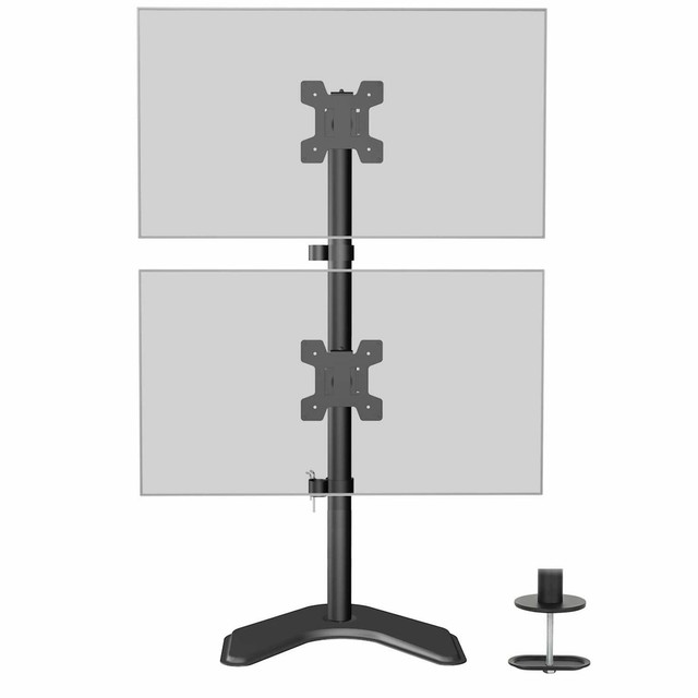 Wali Free Standing Dual Lcd Monitor Fully Adjule Desk Mount Fits 2 Screens