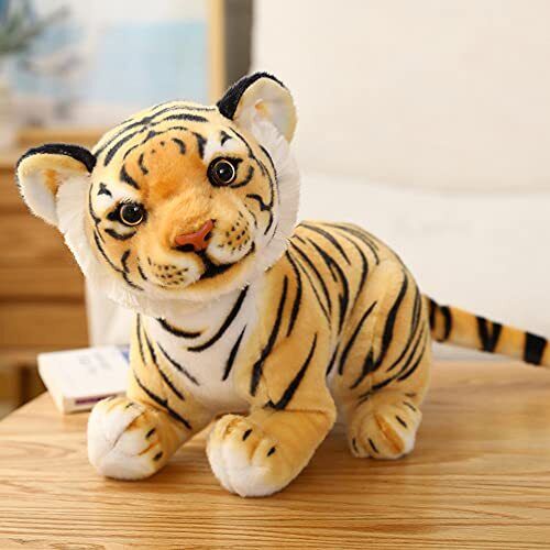 GUDVES Stuffed Toy, Tigers Plush Animal - Polyester, 11.8 in White Tiger - Bild 3 von 8