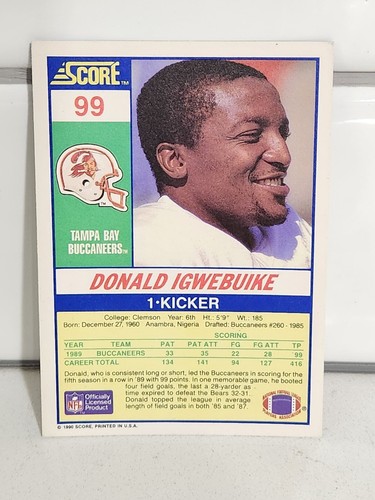 1990 Score Football Complete your set!  Card numbers 1 to 170 - Bild 195 von 337