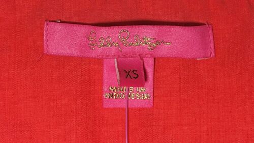 Top Lilly Pulitzer Spicy Coral Neon Sunburst Lina occhielli nuovo con etichette taglia XS - Foto 6 di 20