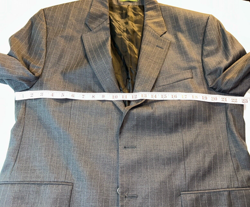 Lauren Ralph Lauren Herren Grau Nadelstreifen Wolle Anzug Mantel Größe 42R - Bild 8 von 12