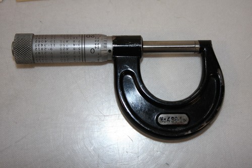 L. S. Starrett Nº 436P 1 pulgada Micrómetro Caja Original Llave de Papeleo Hecha en EE. UU. DE COLECCIÓN - Imagen 3 de 6
