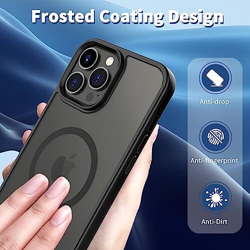 Magnetic Case for iPhone 14 Pro Max 6.7 inch-Compatible with Matte Black - Picture 2 of 7