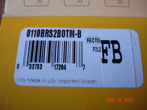 NIB FB BUCK KNIFE 110 BRS2BOTM JANUARY 2025 BOS S35VN BLADE RICHLITE HANDLES USA - Picture 19 of 23