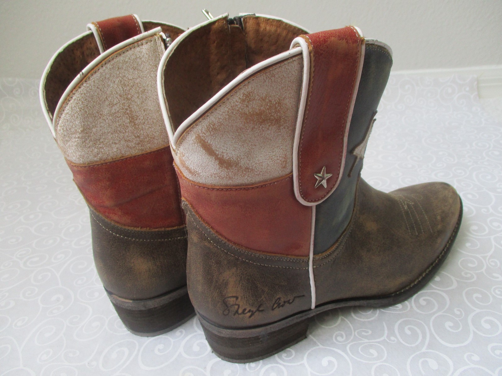 SHERYL CROW BOOTS AMERICANA LEATHER BOOTS CROW SIZE 9 M - NEW 66c39e SHERYL CROW BOOTS AMERICANA LEATHER BOOTS CROW SIZE 9 M - NEW 66c39e