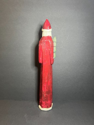 Figura de Papá Noel Roja Alta Navidad Nórdica Escandinava De Colección con Árbol 13.5" - Imagen 5 de 7