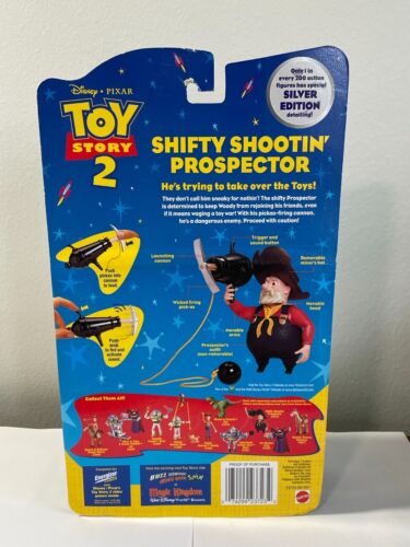 1999 Mattel Pixar Toy Story 2 Shifty Shootin’ Prospector NEW - Picture 9 of 15
