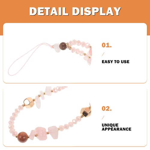 3 PCS sangles de téléphone portable Miss Charm bracelet perles breloques lanière - Photo 9/12