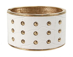 Maxine Denker MD7001BK Orange Gold-Tone and Silver-Tone Stretch Bracelet Set