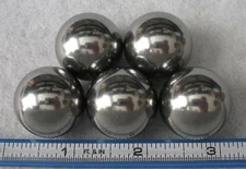 FIVE (5) 1 inch Unhardened Steel Balls CAN BE DRILLED or MACHINED