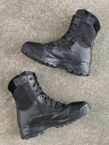 5.11 Tactical Men’s ATAC Storm 8” Boot W/ Side Zip Size 9 Black Leather 12004 - Picture 2 of 9