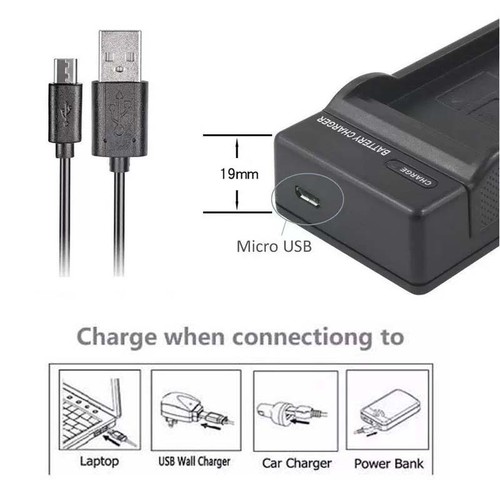 USB Battery Charger for Nikon EN-EL23 Coolpix P900 P600 P610 P700 S810C B700 NEW - Picture 6 of 10