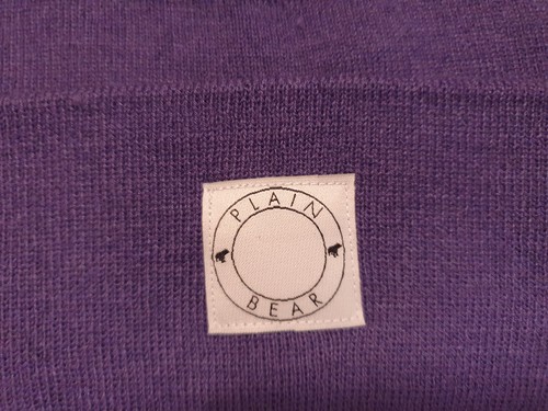Plain Bear Label Beanie Mütze - Lila - B45 - Bild 3 von 4