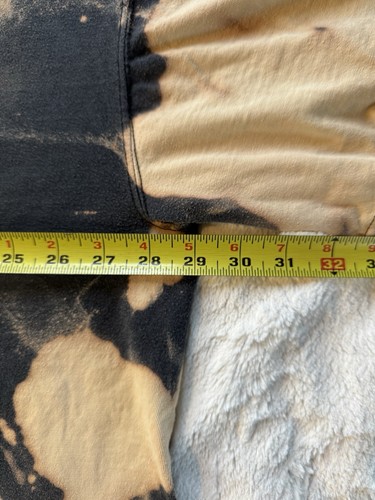Vintage Russell Athletic T-Shirt Adult Men's 3XL Black/Bleach Tie Dye Boxy Tee - Picture 5 of 6