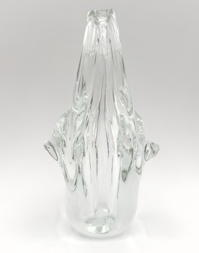 VINTAGE ROBERTO MORETTI KRISTALLGLAS KORB ASCHENBECHER KUNST MUNDGEBLASEN, ITALIEN. - Bild 3 von 10