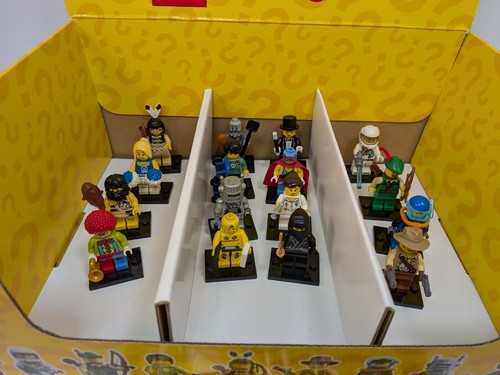 LEGO Serie 1 Minifiguras Coleccionables Todas 16 con Caja de Exhibición Tienda Vacía 8683 - Imagen 2 de 3