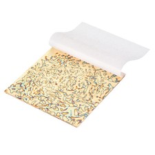 50 Pcs Gold Leaf Sheet with Pattern 5.5"x5.5" for Craft,Gold Gypsophila