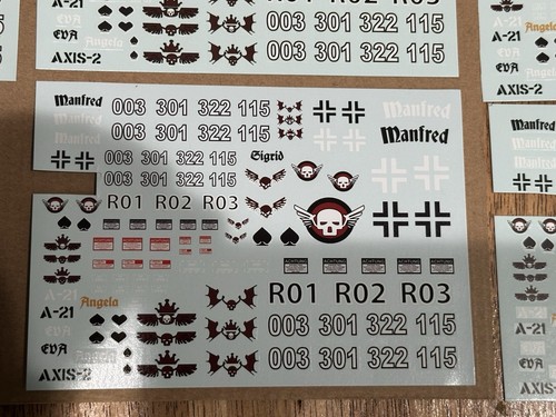 Dust Tactics 1947 Studio, 6 Achsen Aufkleber Sets, einige Decals entfernt, siehe Bilder - Bild 5 von 7