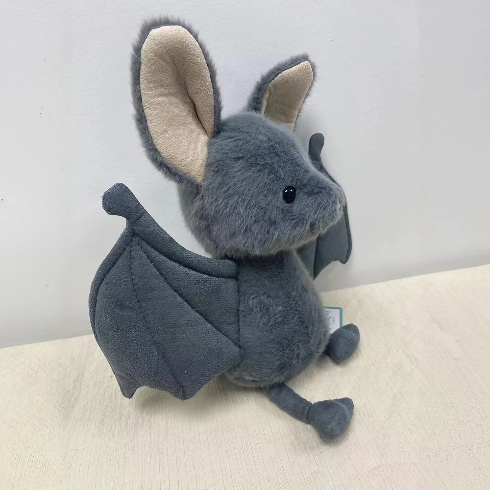 Jellycat Broox летучая мышь Хэллоуин плюшевая игрушка серый совершенно новый с ярлыком и мешок для пыли подарки ~ - Изображение 4 из 4