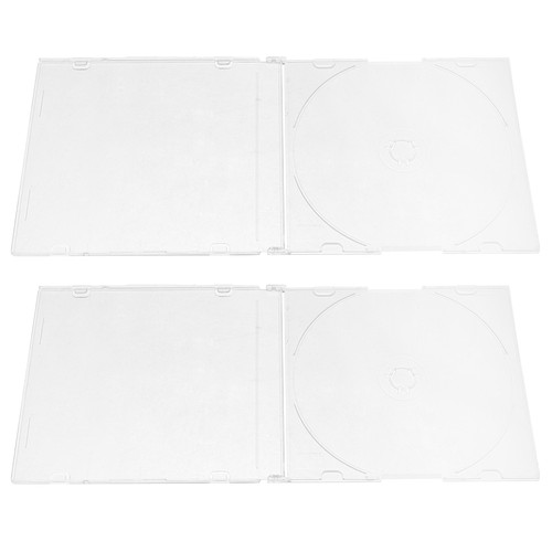 2 Pcs Acrylic Storage Box Travel Office Cd Organizer Dvd Case with Lid - Afbeelding 9 van 12