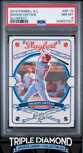 2019 Panini Leather & Lumber Shohei Ohtani Slugfest LA Angels PSA 8 NM-MT BNB16