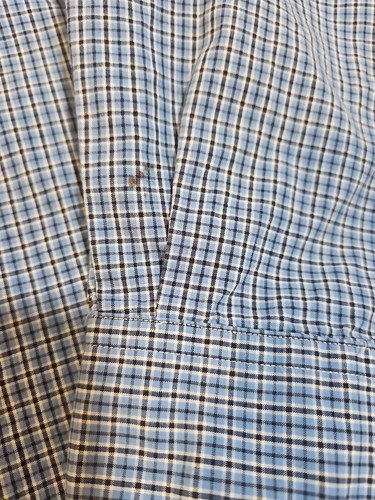 Polo Ralph Lauren Blue White Checked Mens Shirt Size Med Classic Fit #1001 - Picture 10 of 10