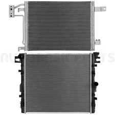 Aluminum Radiator & AC Condenser Cooling Kit For 2007-2011 Jeep Wrangler 3.8L