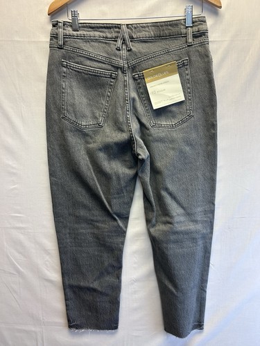 Neu mit Etikett Goldie Blues Maurices Damen Taper Ankle schwarz Denim Jeans Größe 10 hoher Bund - Bild 10 von 10