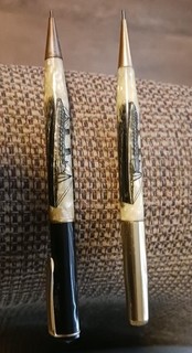 Vtg Estate Mechanical Pencil 2 Ritepoint Cunard Whitestar Liner Queen Elizabeth