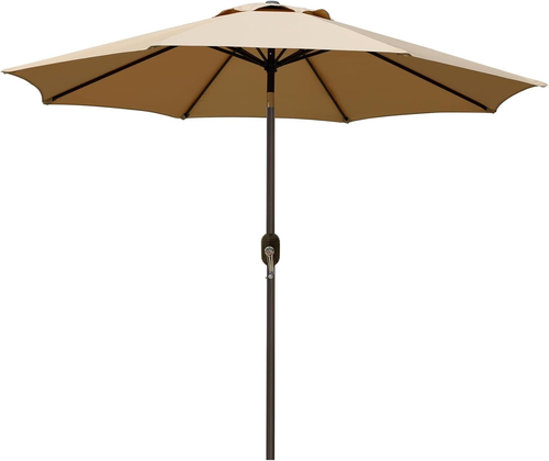 Outdoor Patio Umbrella, Table Umbrella with 8 Sturdy Ribs, Market Umbrella wi... - Picture 10 of 12