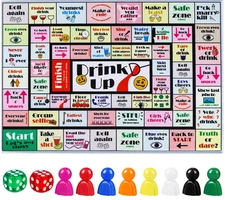 Drinking Board Game for Adults Rubber Mat Funny Party Interactive Game for Night