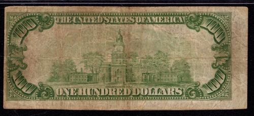 1929 $100 MANUFACTURERS NATIONAL BANK NOTE CURRENCY TROY NEW YORK PCGS B VF 20 - Picture 4 of 4