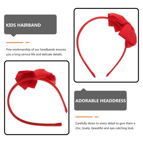 5 Pcs Children's Bow Hairband Newborn Woman Large Bowknot Toddler Headbands - Picture 5 of 12