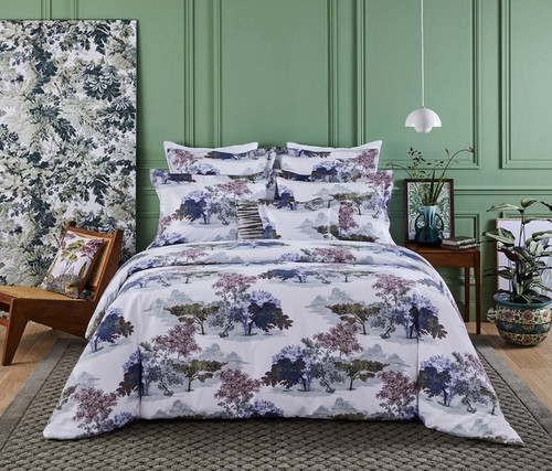 $815 Yves Delorme France NWT 3pc King Duvet Cover Set Parc 100% Cotton Batiste - Picture 8 of 8