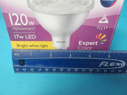 6 PHILIPS DIMMABLE LED LIGHT BULB 17W 40° EXPERTCOLOR RETAIL 1200 LUMEN PAR38 - Picture 13 of 16
