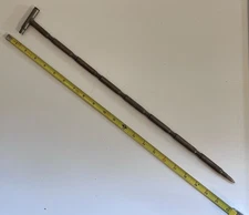 WW1 Trench Art Swagger Stick Spend Bullet Casing 30-06 Vintage Antique Brass