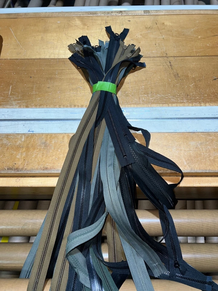 Lote de cremalleras militares mixtas YKK e Ideal - colores y longitudes surtidos paquete de 10 EE. UU. Foto 3 de 4